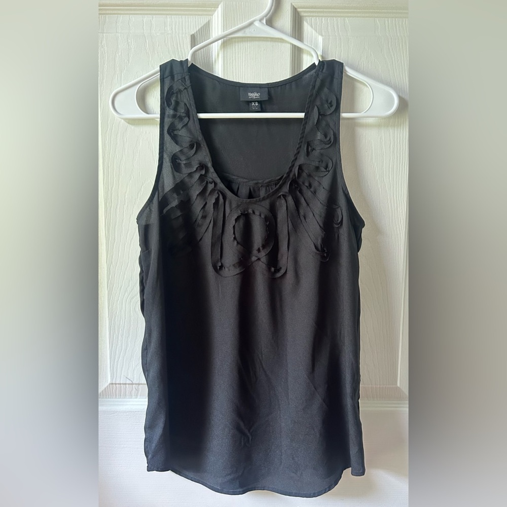 Mossimo Black Polyester Sleeveless Blouse, XS